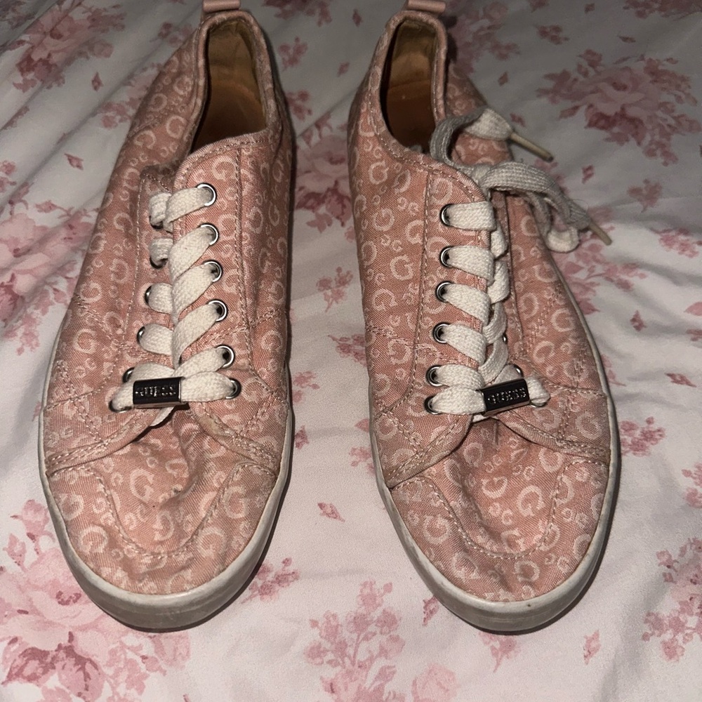 Guess Pink Patterned Women's Sneakers
